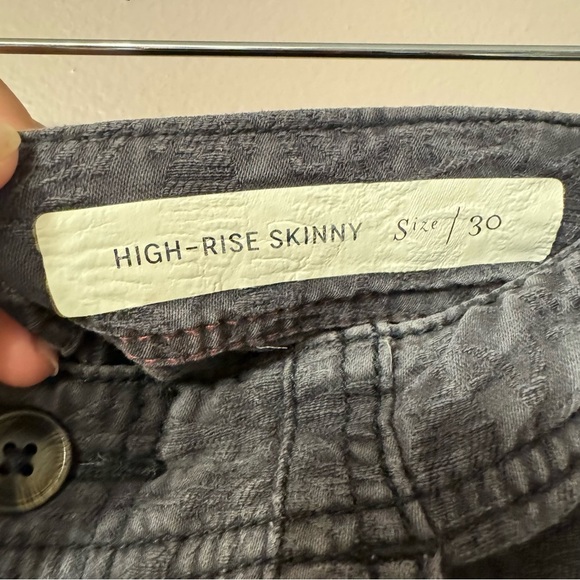 Anthropologie Pilcro Skinny Jeans Floral Black Women Size 30 - Picture 7 of 8